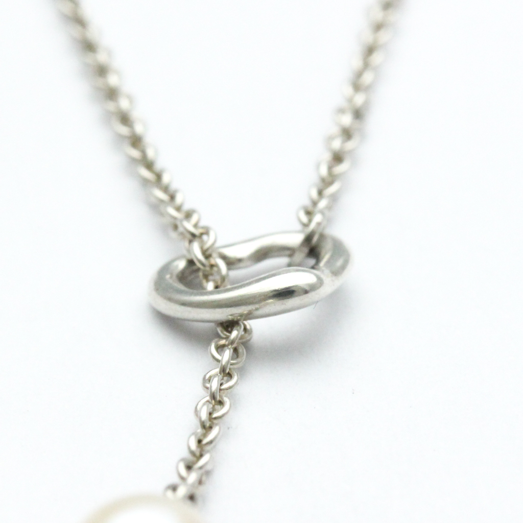 ティファニー シルバー925 淡水パール メンズ，レディース ペンダントネックレス オープンハート 淡水パール