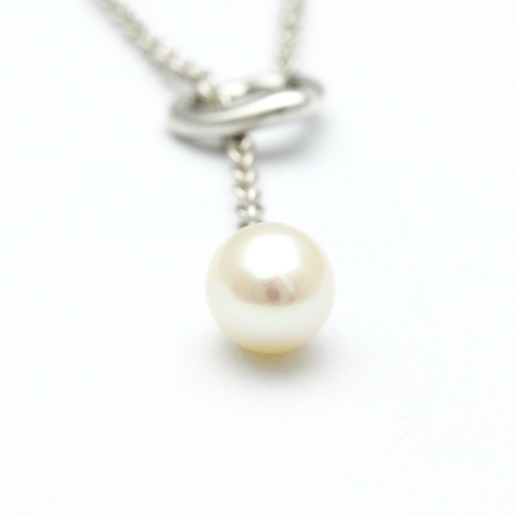 ティファニー シルバー925 淡水パール メンズ，レディース ペンダントネックレス オープンハート 淡水パール