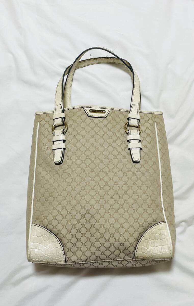 セリーヌ CELINE トリオンフ キャンバス レザー トートバッグ ハンドバッグ　メンズ レディース　A4入り　男女兼用　