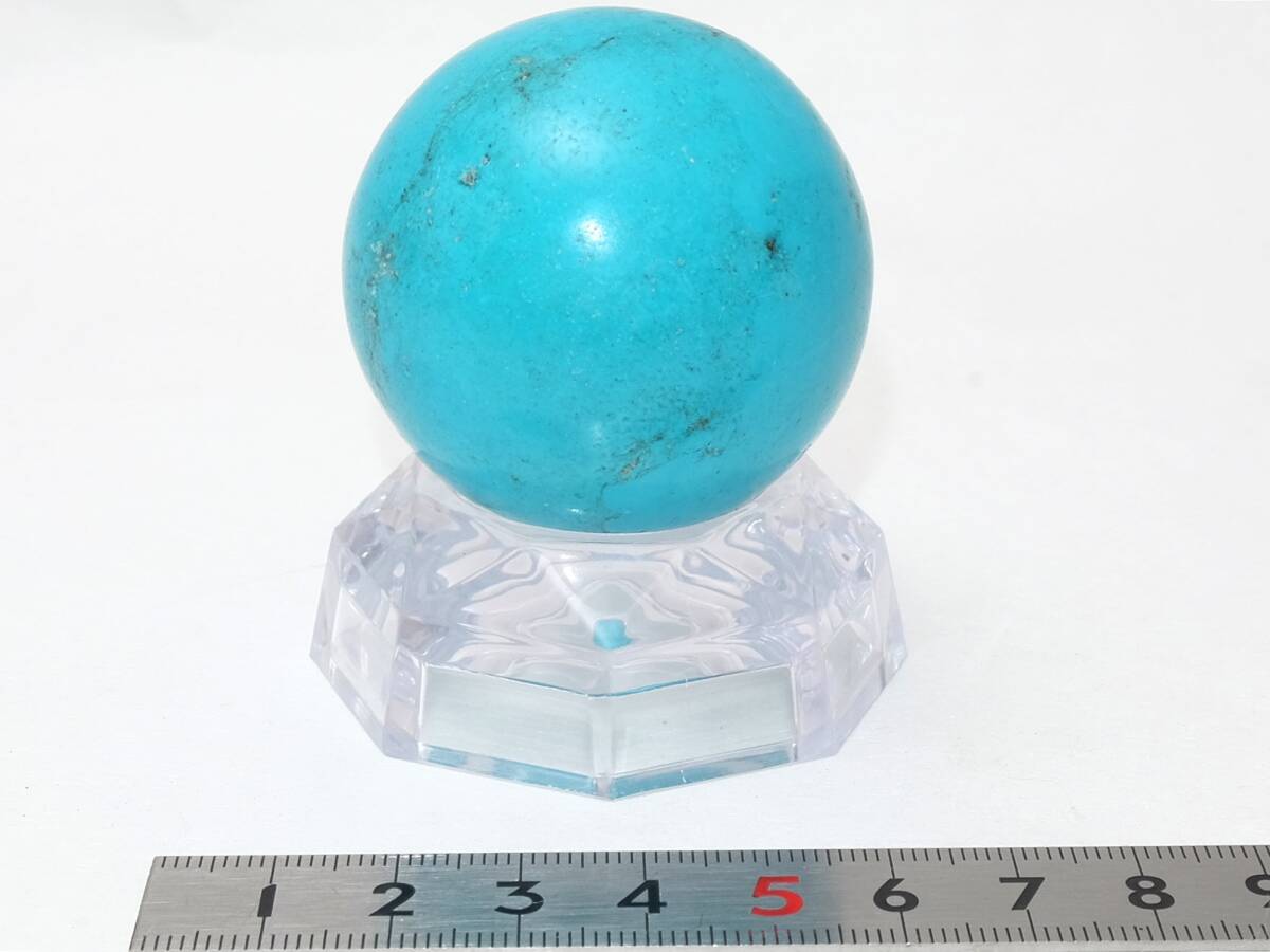 ターコイズ トルコ石 丸石 球径48mm 140g 緑松石 天然宝石 (原石 ターコイズ トルコ石 丸石 球径48mm 140g 緑松石 天然宝石 (原石