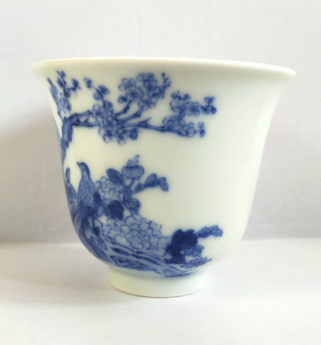 大清康熙年製 青花 花鳥文杯 景徳鎮 染付 茶杯 超絶技巧 細密 大清康熙年製 青花 花鳥文杯 景徳鎮 染付 茶杯 超絶技巧 細密