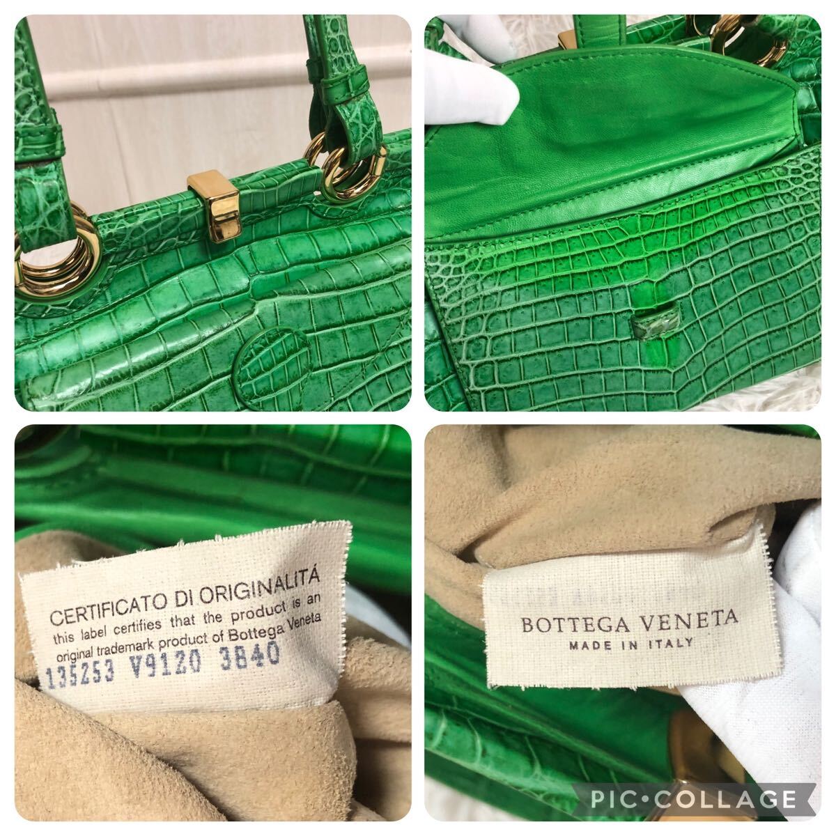 極美品/超希少○ボッテガヴェネタ BOTTEGA VENETA クロコダイル 極美品/超希少○ボッテガヴェネタ BOTTEGA VENETA クロコダイル