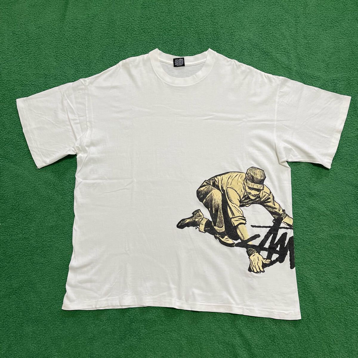 Stussy Tシャツ 古着 ホワイト 半袖 90s ビンテージ Stussy Tシャツ 古着 ホワイト 半袖 90s ビンテージ