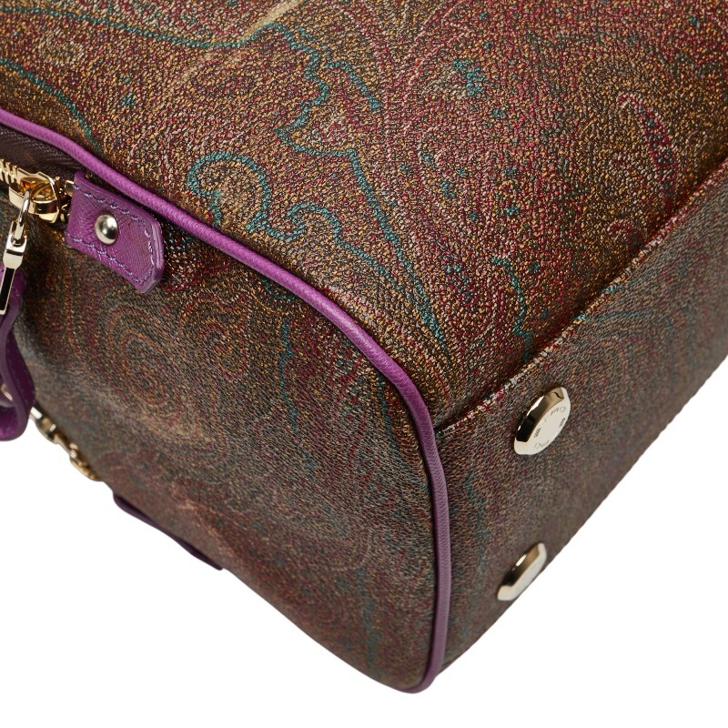 【美品】エトロ ハンドバッグ ペイズリー 2way PVC レザー マルチカラー ETRO エトロ ハンドバッグ ペイズリー PVC/型押しレザー マルチ