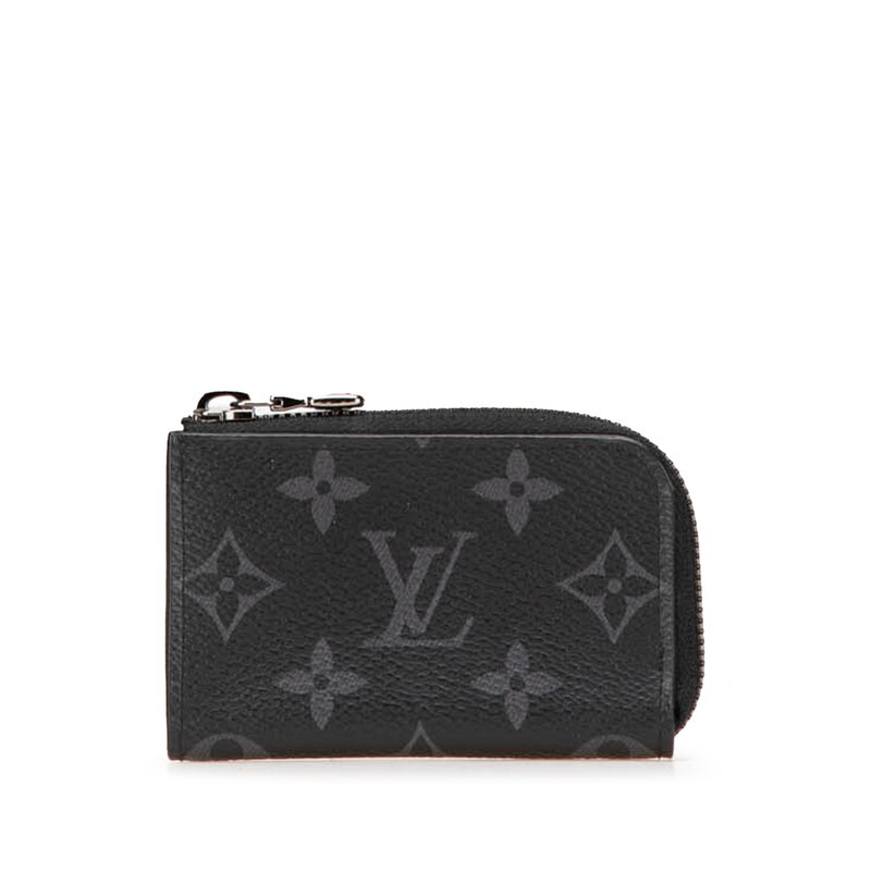 ルイ ヴィトン モノグラム エクリプス ポルトモネ ジュール コインケース 小銭入れ M63536 ブラック PVC レザー LOUIS VUITTON 【中古】_画像1