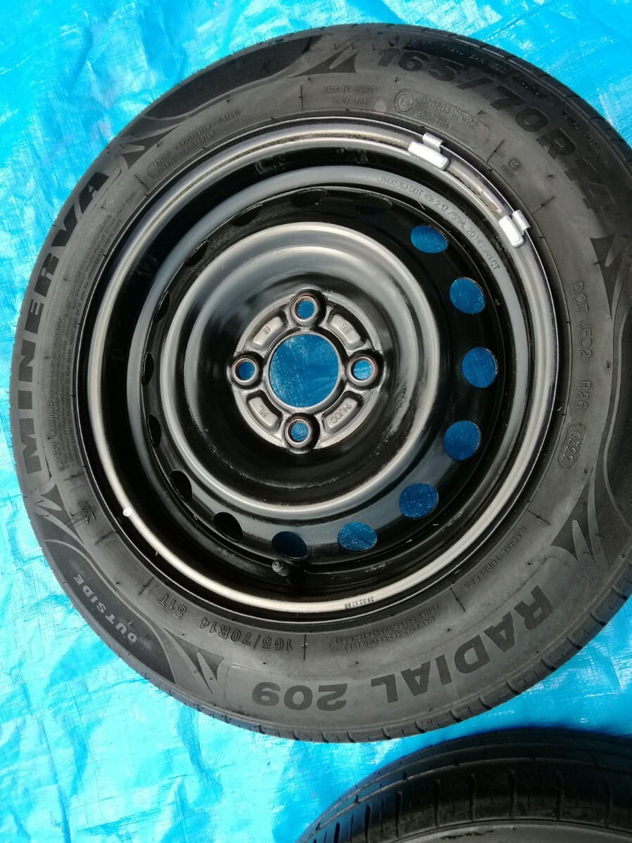 日産純正 マーチ 165/70R14 【2本のみ】スチールホイール タイヤ 日産純正 マーチ 165/70R14 【2本のみ】スチールホイール タイヤ
