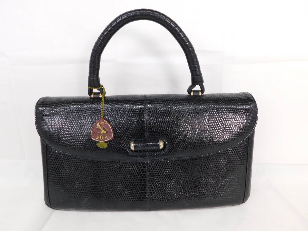 K618☆ JRA認定マーク付き ハンドバッグ エキゾチックレザー K618☆ JRA認定マーク付き ハンドバッグ エキゾチックレザー