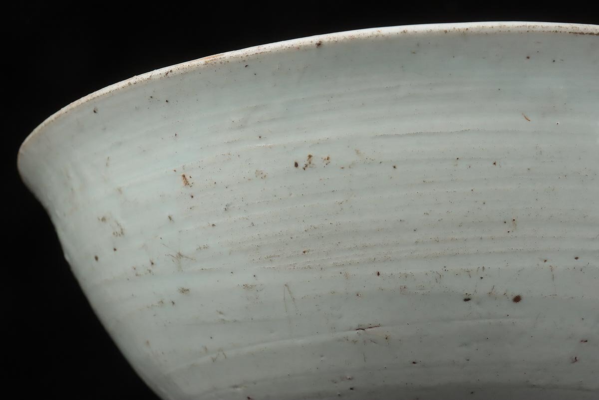 EX825 朝鮮古美術 李朝 堅手 茶碗 径18.5cm 重515g 書付箱・李朝 EX825 朝鮮古美術 李朝 堅手 茶碗 径18.5cm 重515g 書付箱・李朝