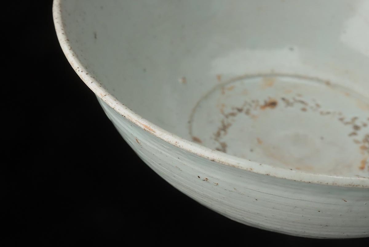 EX825 朝鮮古美術 李朝 堅手 茶碗 径18.5cm 重515g 書付箱・李朝 EX825 朝鮮古美術 李朝 堅手 茶碗 径18.5cm 重515g 書付箱・李朝