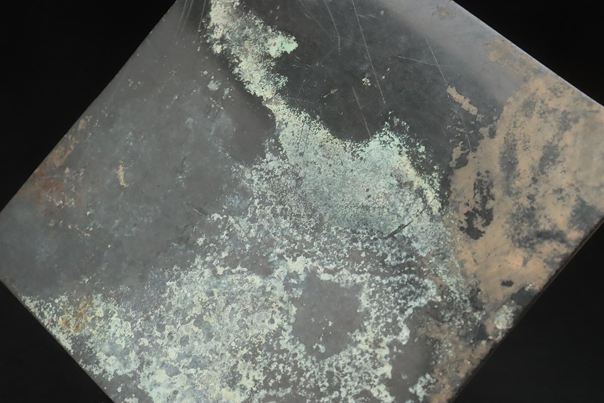 ZM492 中国美術 唐代 素紋方鏡・古鏡 幅13.1cm 重818g 木箱附 ZM492 中国美術 唐代 素紋方鏡・古鏡 幅13.1cm 重818g 木箱附