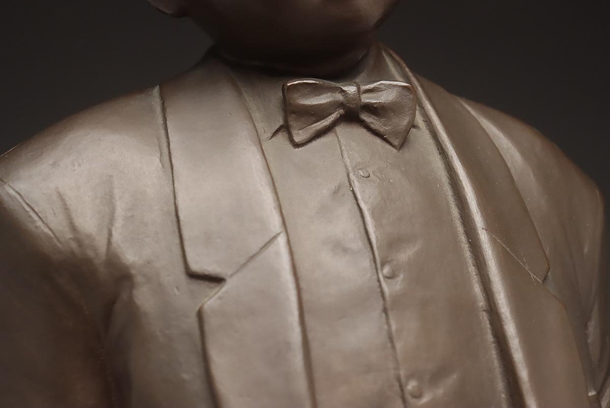 EZ691 【加藤豊 作】重厚 ブロンズ「少女像」置物 高47.8cm 重 EZ691 【加藤豊 作】重厚 ブロンズ「少女像」置物 高47.8cm 重