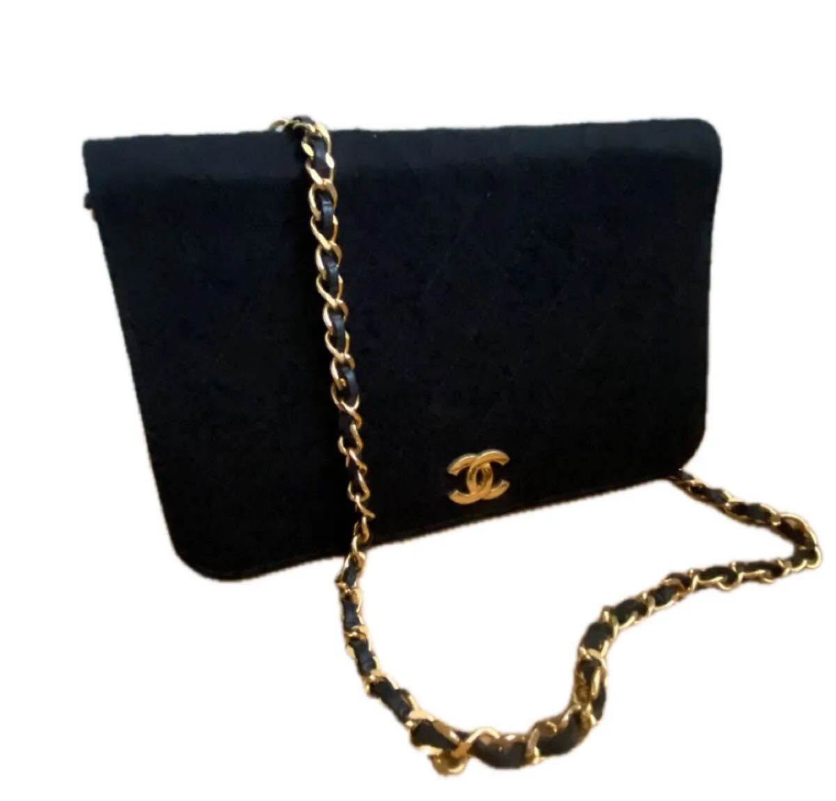 CHANEL チェーン マトラッセ ショルダーバッグ ブラック CHANEL チェーン マトラッセ ショルダーバッグ ブラック