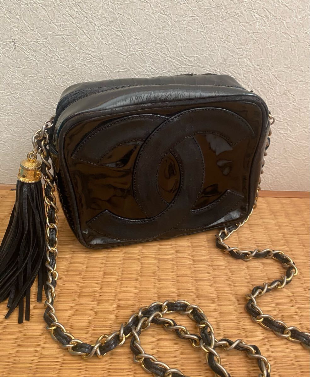 CHANEL チェーンショルダーバッグ シャネル ココマーク ブラック CHANEL チェーンショルダーバッグ シャネル ココマーク ブラック