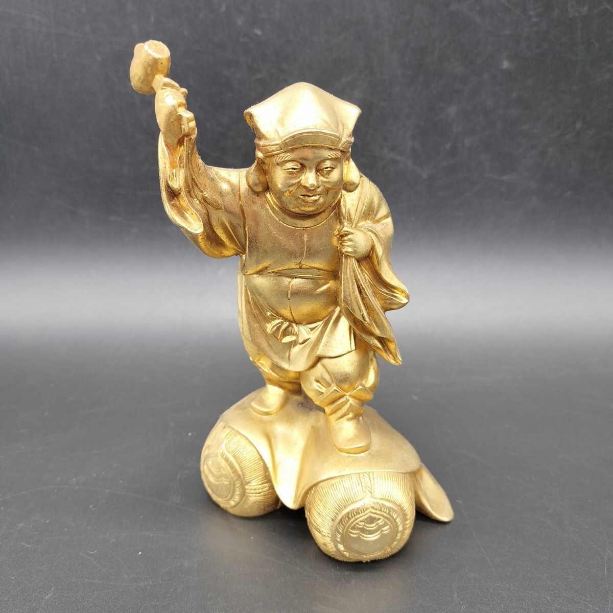高村光雲 大黒天 置物 24KGP 七福神 大黒様 縁起物 ニ20-6(置物 高村光雲 大黒天 置物 24KGP 七福神 大黒様 縁起物 ニ20-6(置物