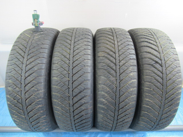 激安即決！エア漏點検済！バリ溝8～9分山！オールシーズン GOODYEAR Vector 4seasons 205/65R16 95H 2023年制！中古4本セット！T008801
