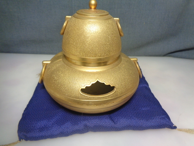 ◇吉祥開運 黄金茶釜 和風 インテリア 24KGP 金属工芸品 招福