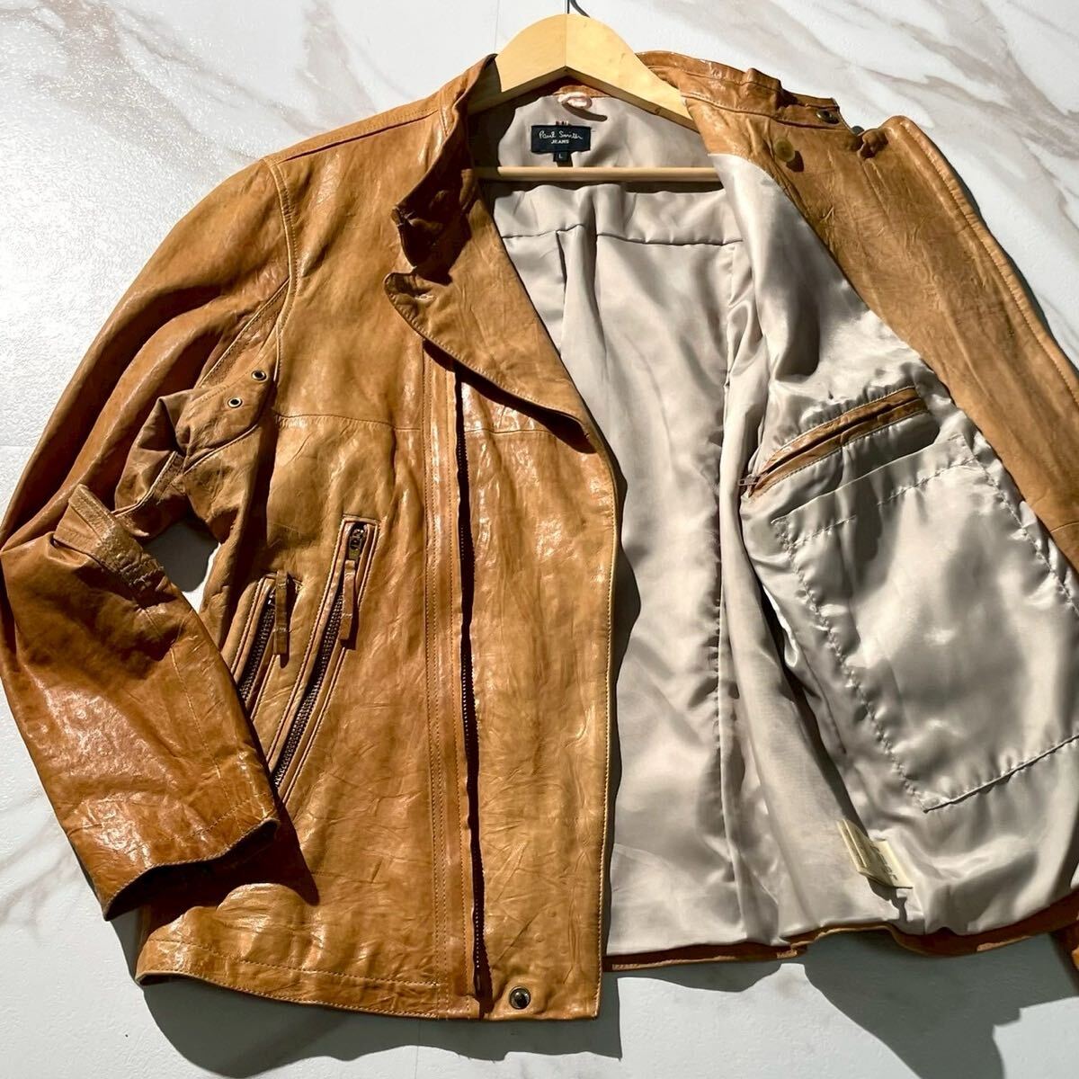 美品 Lサイズ Paul Smith ポールスミス ライダースジャケット 美品 Lサイズ Paul Smith ポールスミス ライダースジャケット