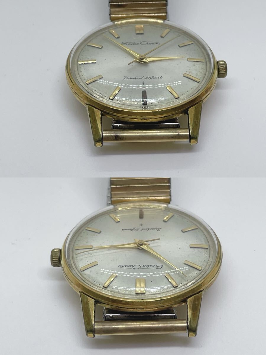 セイコー SEIKO CROWN クラウン 16002 21石 ゴールドカラー 手 セイコー SEIKO CROWN クラウン 16002 21石 ゴールドカラー 手