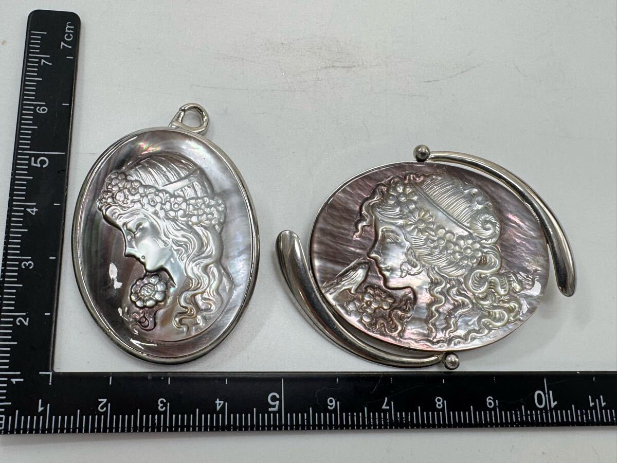 0412】シェル 貝 カメオ ブローチ シルバー SILVER ヴィンテージ 0412】シェル 貝 カメオ ブローチ シルバー SILVER ヴィンテージ