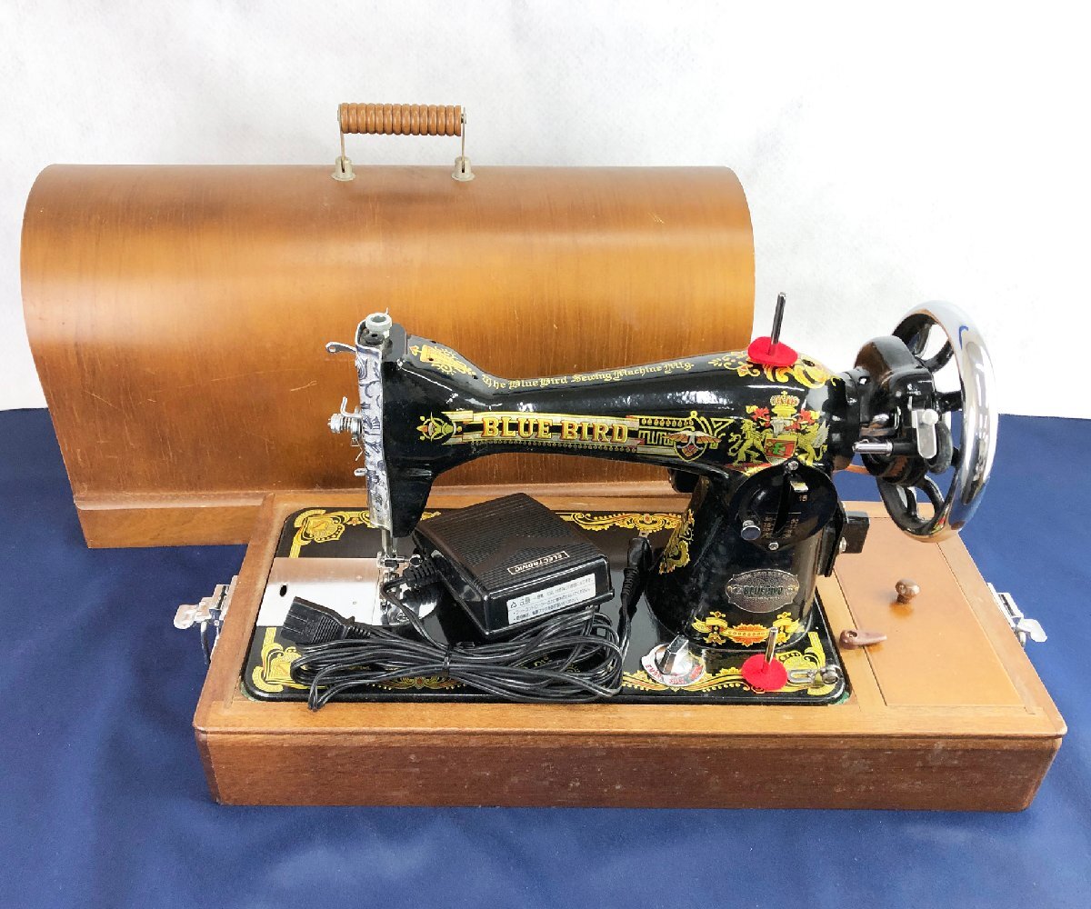 ☆ジャンク品☆アンティークミシン BLUE BIRD ブルーバード