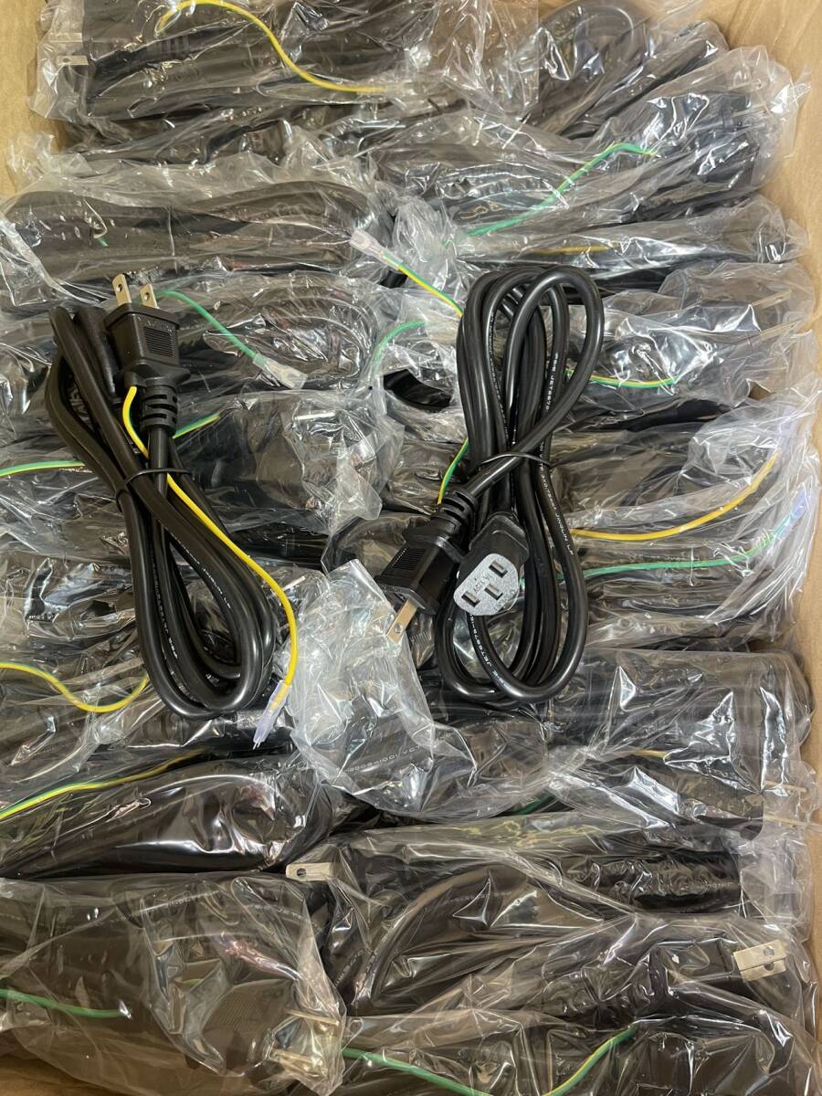 新品 AC 電源ケーブル 1.5cm PC デスクトップ モニター パワー 3P 3PIN 3ピン アダプター コード パソコン 送料無(wú)料 50本 セット