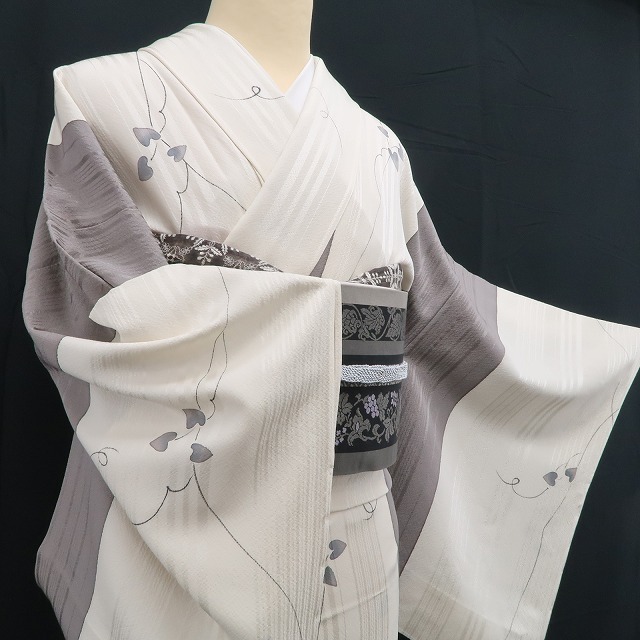 tomihisa 新品 単衣 蔦 桂彩 落款 着物“お洒落度100% 小紋で tomihisa 新品 単衣 蔦 桂彩 落款 着物“お洒落度100% 小紋で