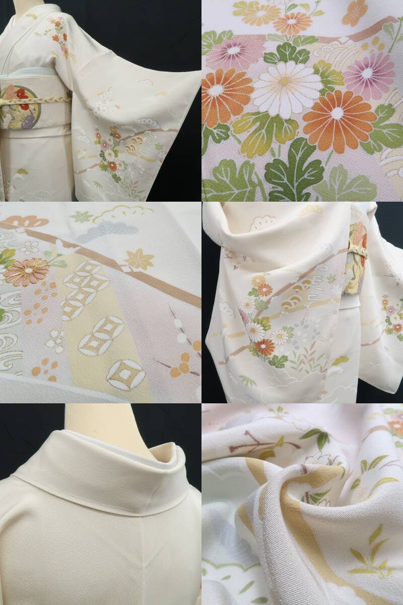 tomihisa 新品 金駒刺繍 松竹梅 着物“花吉祥に和を照らすとき tomihisa 新品 金駒刺繍 松竹梅 着物“花吉祥に和を照らすとき