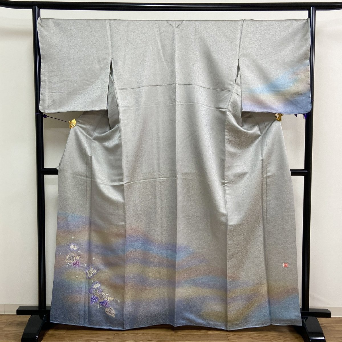 着物月花 久保田一竹 工房 絞り 金通し ぼかし染 艶やかな花 着物月花 久保田一竹 工房 絞り 金通し ぼかし染 艶やかな花