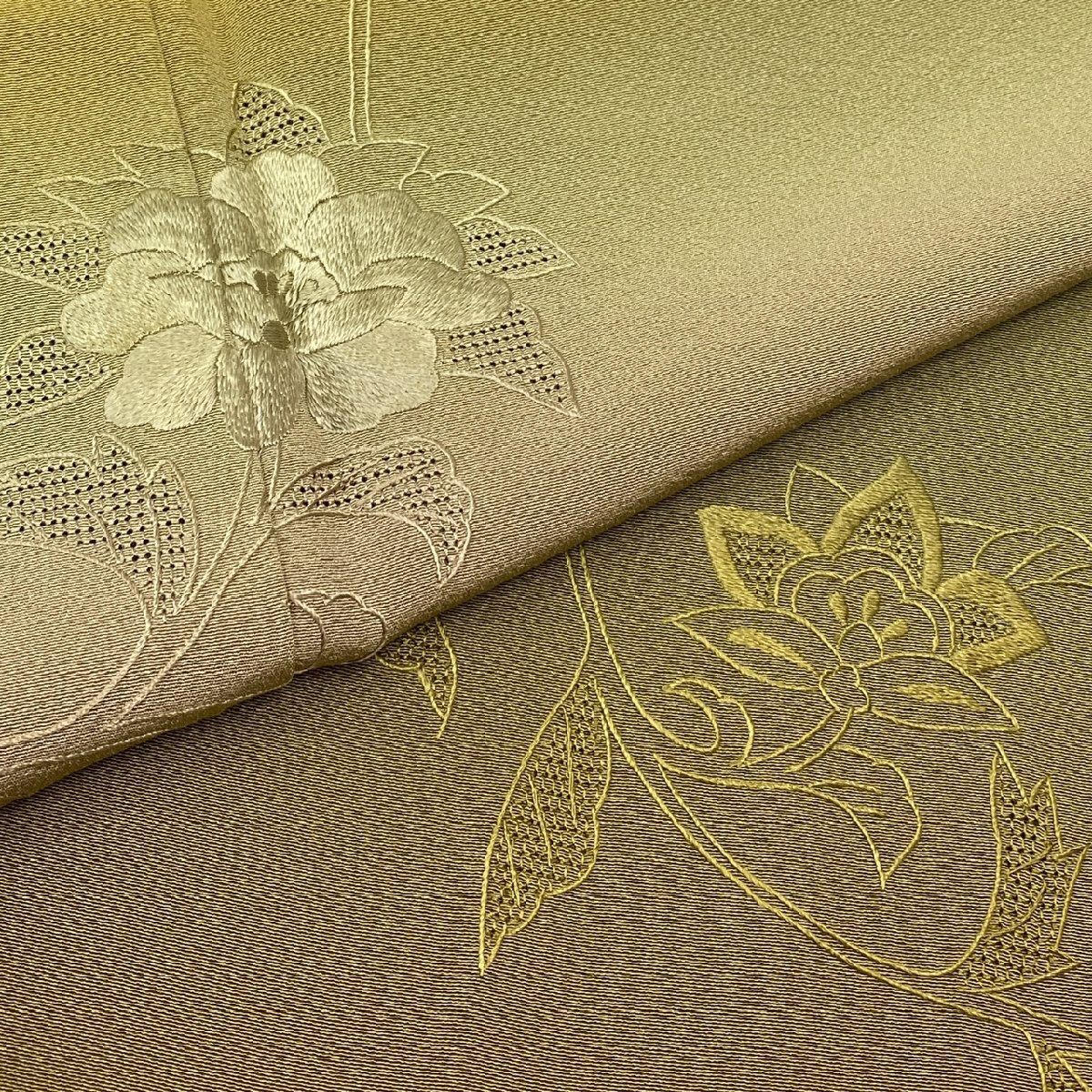 着物月花 総刺繍 仙頭刺繍 蘇州刺繍 ぼかし染 品のある花 訪問着 着物月花 総刺繍 仙頭刺繍 蘇州刺繍 ぼかし染 品のある花 訪問着