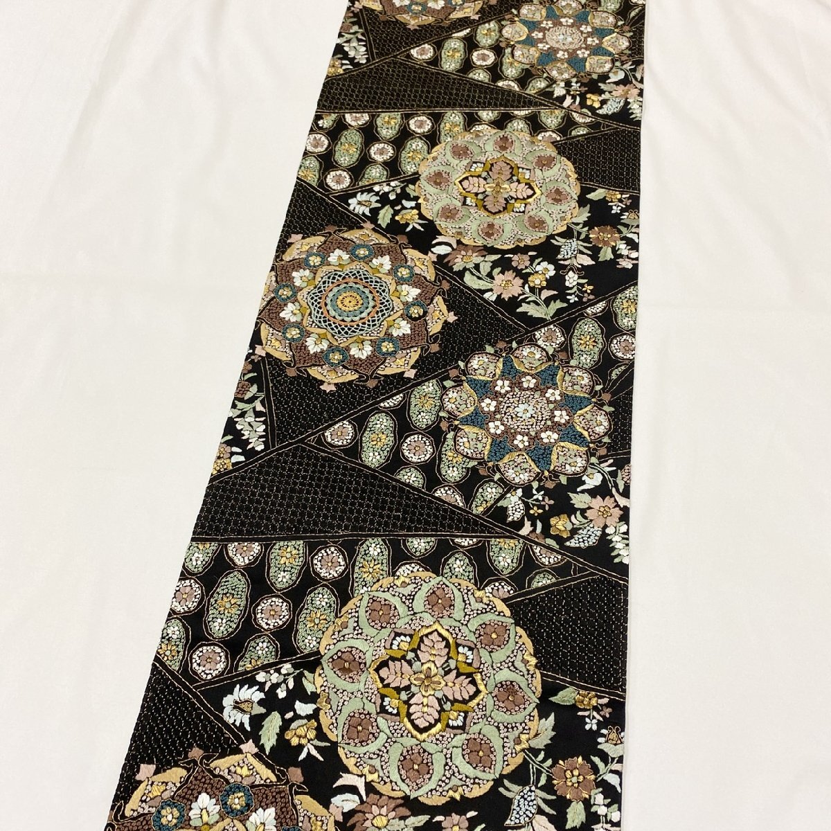 着物月花 三大総刺繍 仙頭刺繍 相良刺繍 蘇州刺繍 華文様 袋帯 着物月花 三大総刺繍 仙頭刺繍 相良刺繍 蘇州刺繍 華文様 袋帯