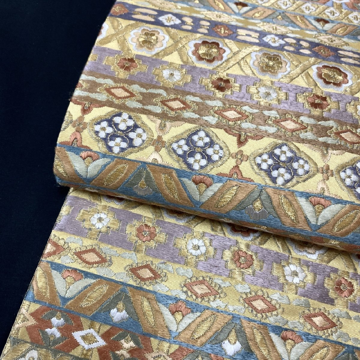 着物月花 総刺繍 蘇州刺繍 引箔 装飾華文様 袋帯 六通柄 正絹 着物月花 総刺繍 蘇州刺繍 引箔 装飾華文様 袋帯 六通柄 正絹