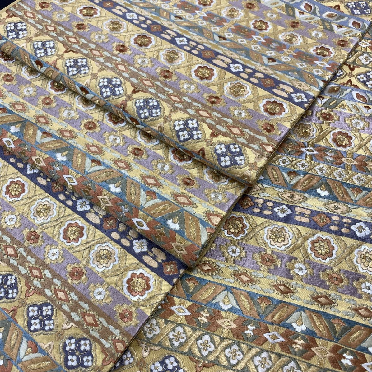 着物月花 総刺繍 蘇州刺繍 引箔 装飾華文様 袋帯 六通柄 正絹 着物月花 総刺繍 蘇州刺繍 引箔 装飾華文様 袋帯 六通柄 正絹