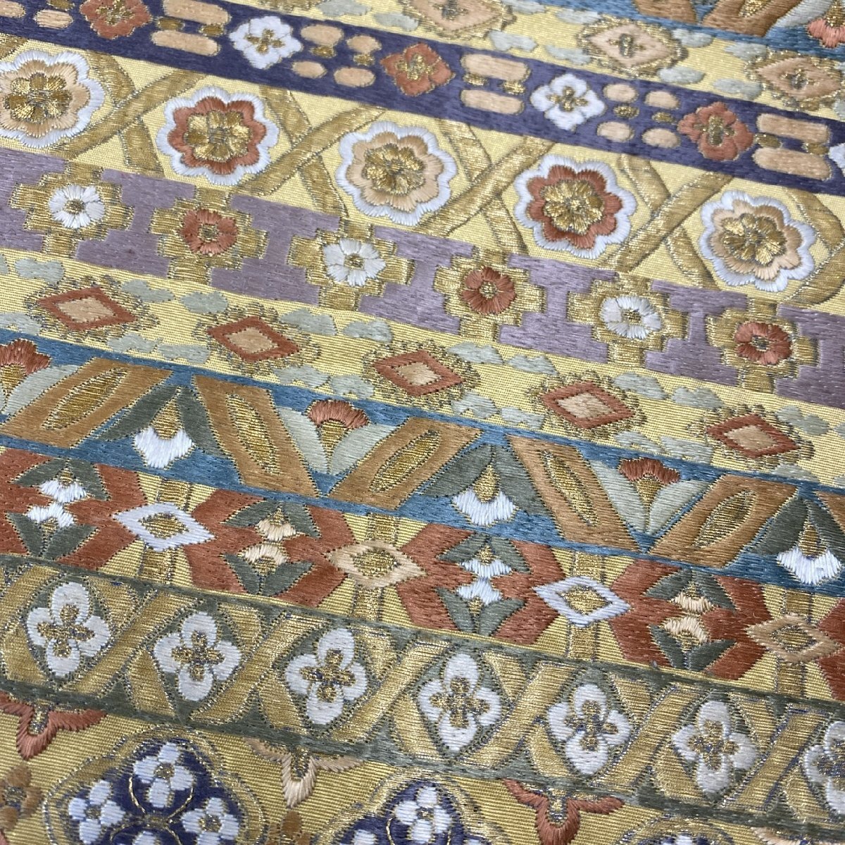着物月花 総刺繍 蘇州刺繍 引箔 装飾華文様 袋帯 六通柄 正絹 着物月花 総刺繍 蘇州刺繍 引箔 装飾華文様 袋帯 六通柄 正絹