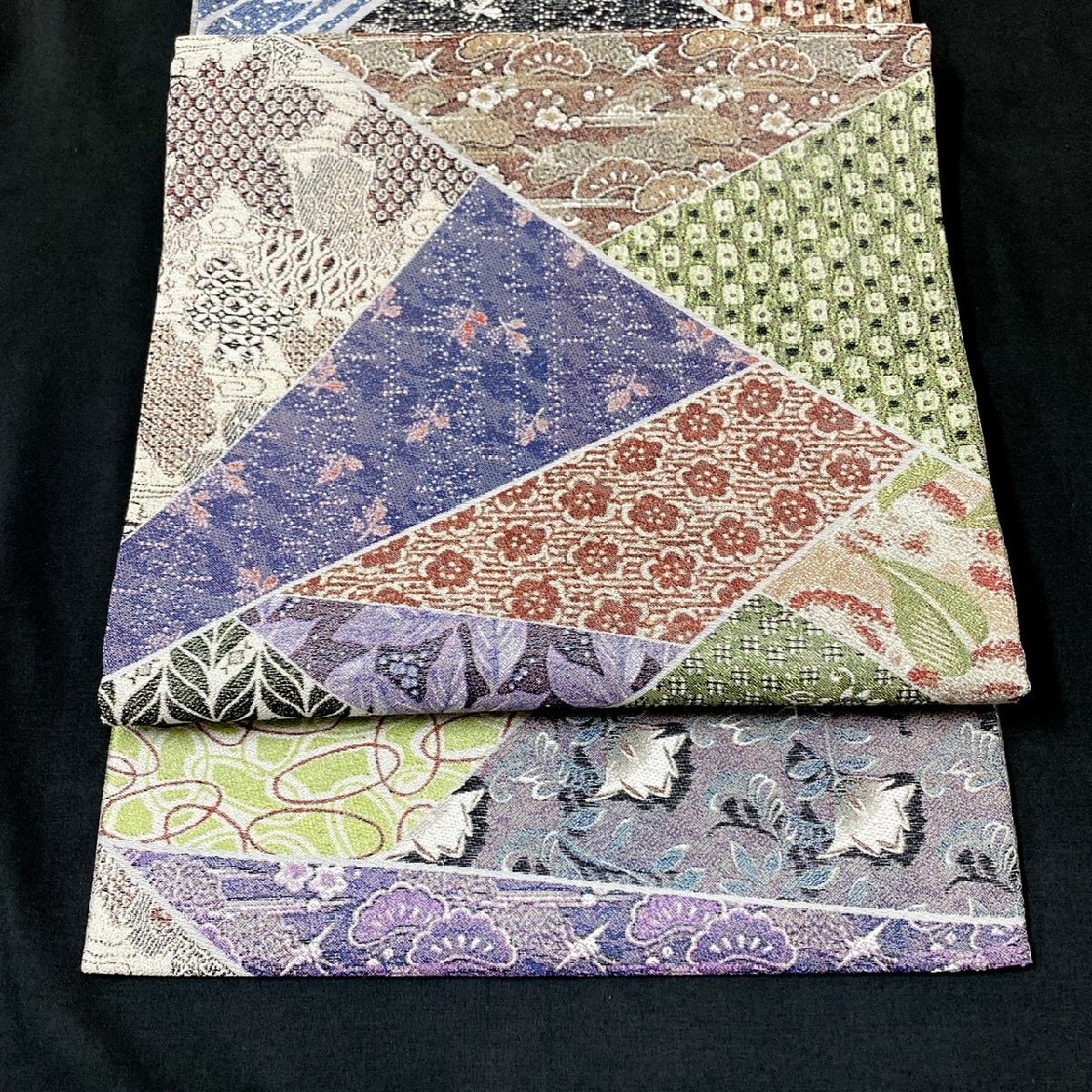 着物月花 岡文織物 六文字屋半兵衛 点描綴織 花鳥文様 袋帯 全通 着物月花 岡文織物 六文字屋半兵衛 点描綴織 花鳥文様 袋帯 全通