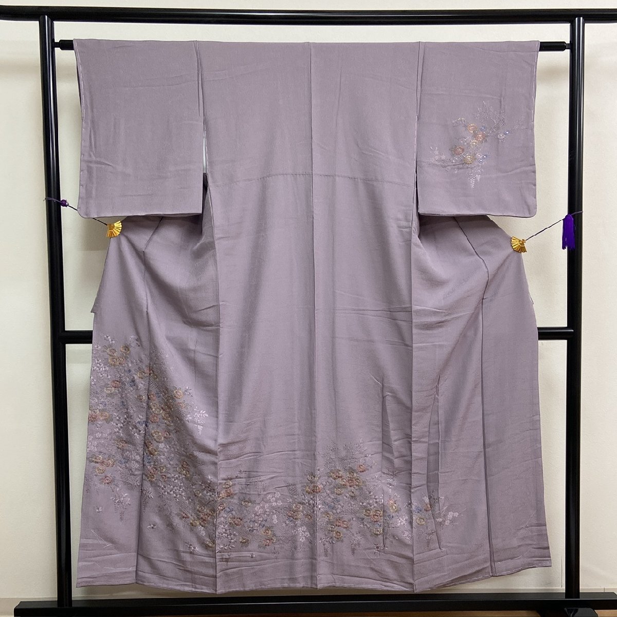 着物月花 総刺繍 仙頭刺繍 蘇州刺繍 品のある花 訪問着 未使用品 着物月花 総刺繍 仙頭刺繍 蘇州刺繍 品のある花 訪問着 未使用品
