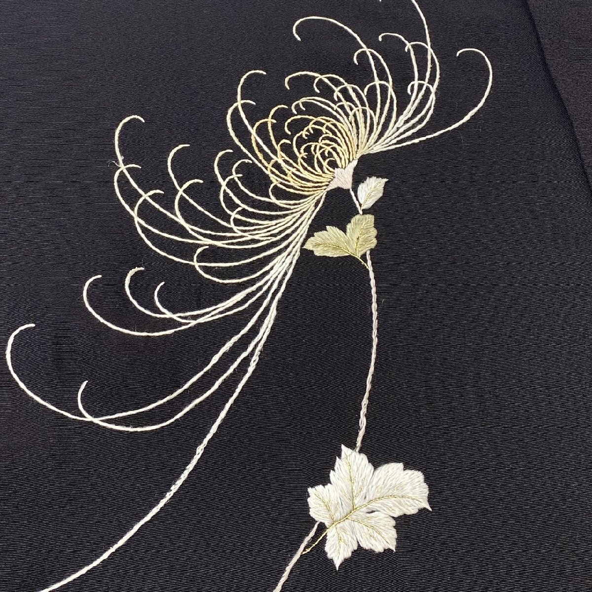 着物月花 総刺繍 蘇州刺繍 糸菊 単衣 訪問着 正絹 金糸 ガード 着物月花 総刺繍 蘇州刺繍 糸菊 単衣 訪問着 正絹 金糸 ガード