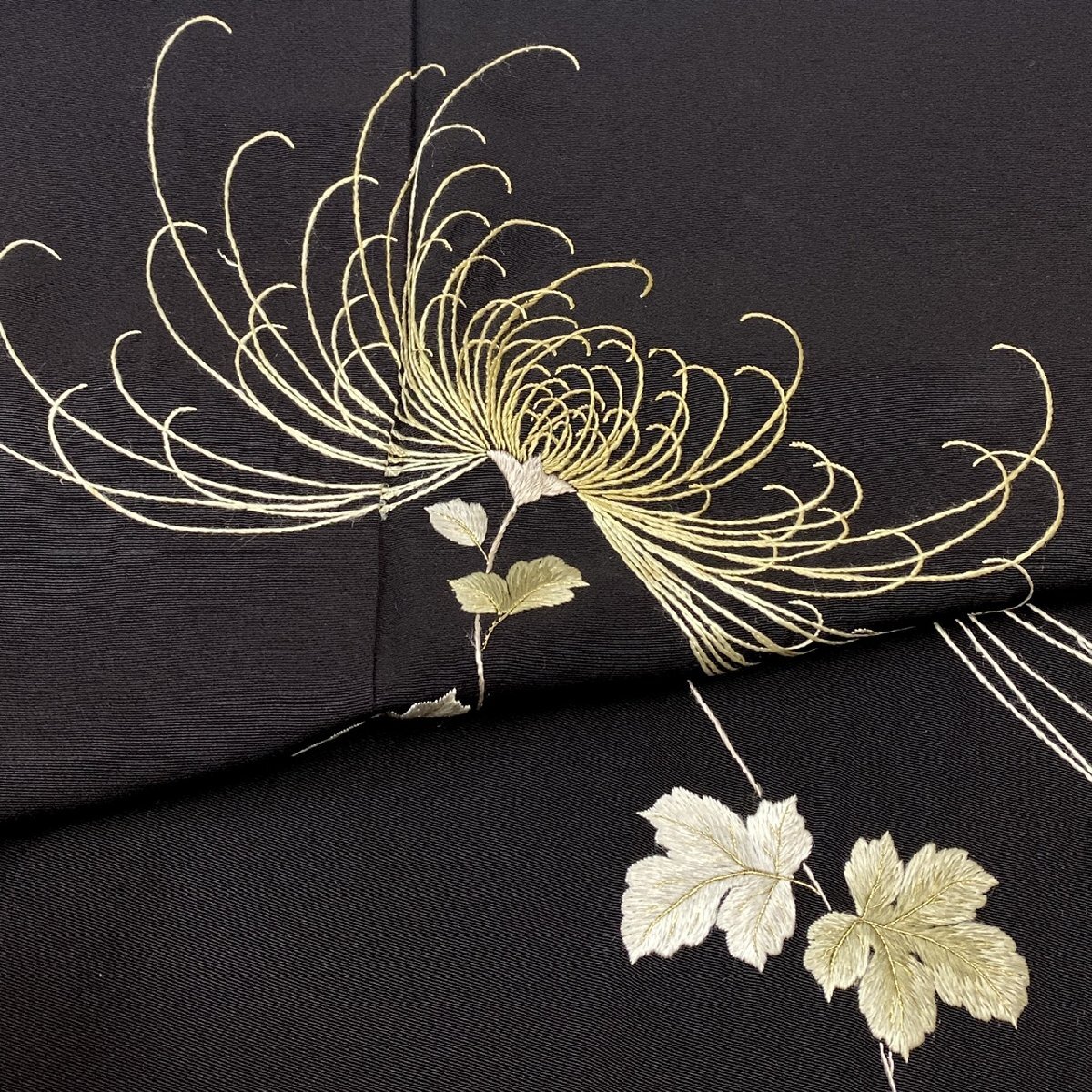 着物月花 総刺繍 蘇州刺繍 糸菊 単衣 訪問着 正絹 金糸 ガード 着物月花 総刺繍 蘇州刺繍 糸菊 単衣 訪問着 正絹 金糸 ガード