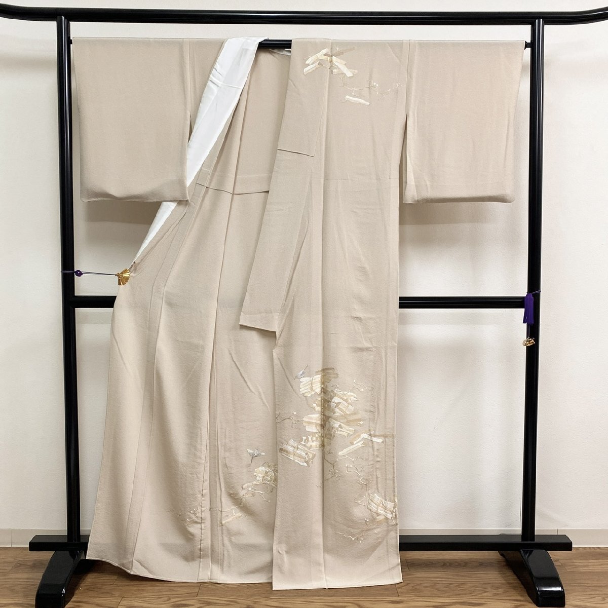 鈴乃屋謹製 正絹 高級 訪問着 金彩 刺繍 一つ紋 入学式 七五三