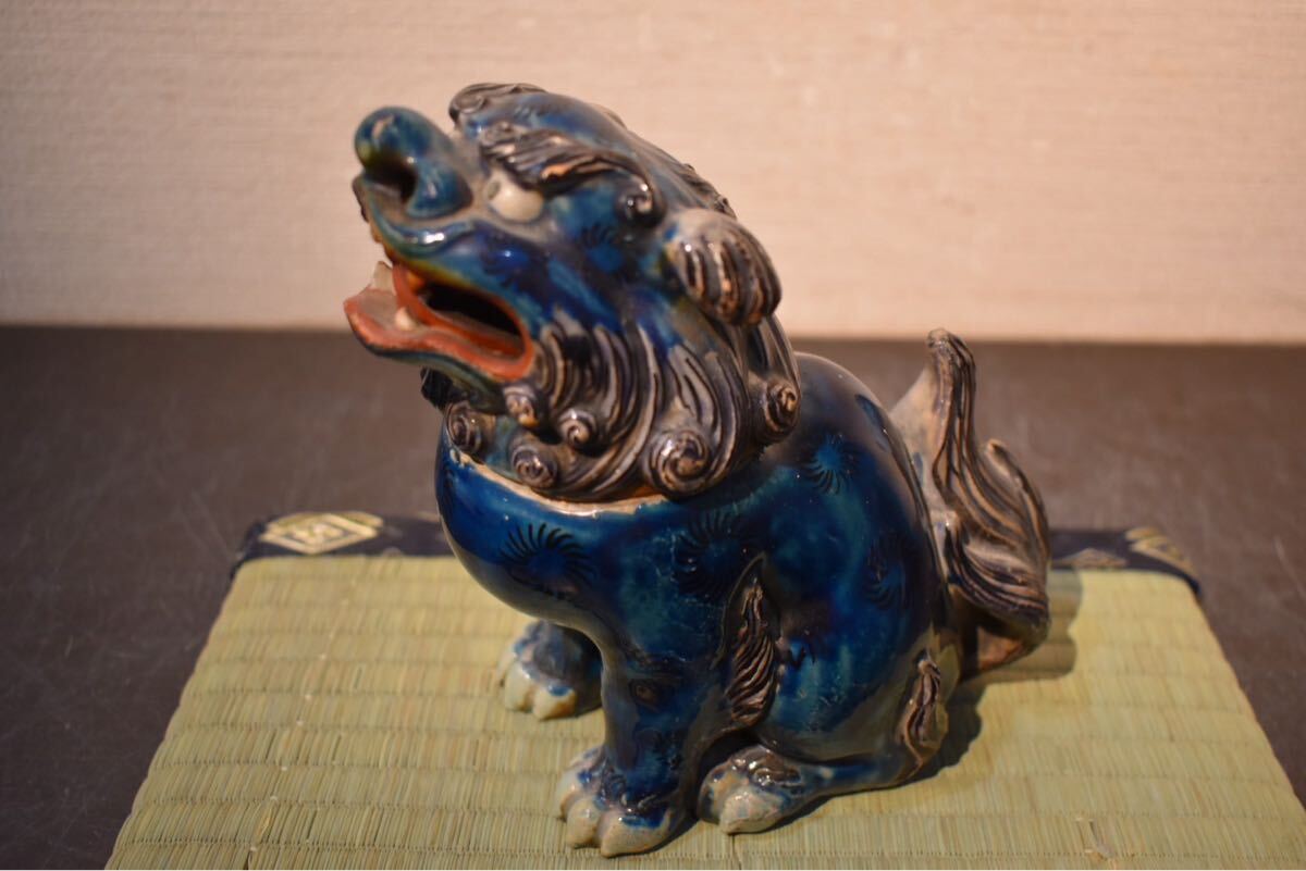 GE】Y829【コレクター所蔵品】時代 吉田屋青獅子香炉/日本美術 GE】Y829【コレクター所蔵品】時代 吉田屋青獅子香炉/日本美術