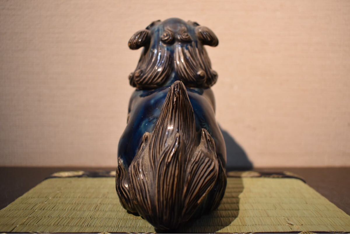 GE】Y829【コレクター所蔵品】時代 吉田屋青獅子香炉/日本美術 GE】Y829【コレクター所蔵品】時代 吉田屋青獅子香炉/日本美術