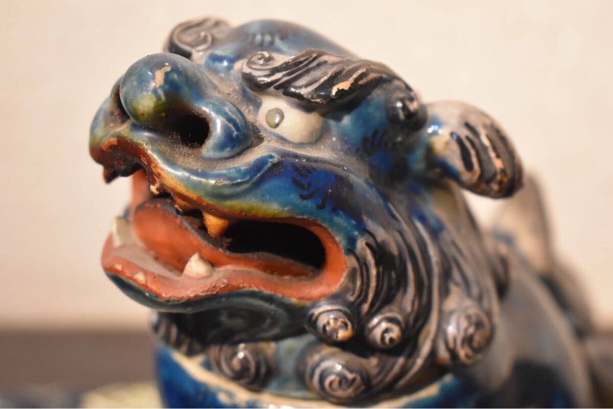 GE】Y829【コレクター所蔵品】時代 吉田屋青獅子香炉/日本美術 GE】Y829【コレクター所蔵品】時代 吉田屋青獅子香炉/日本美術