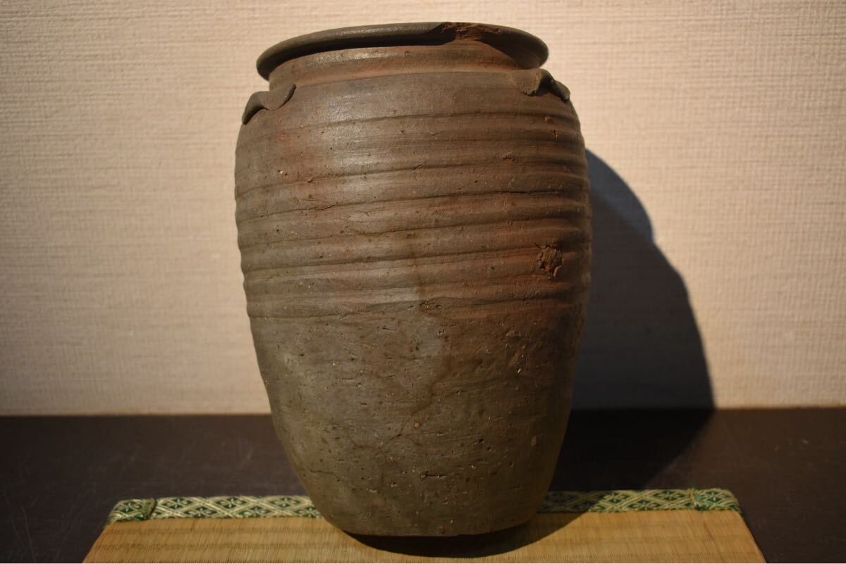 GE】M543【コレクター所蔵品】時代 古備前三耳壺/日本美術 GE】M543【コレクター所蔵品】時代 古備前三耳壺/日本美術