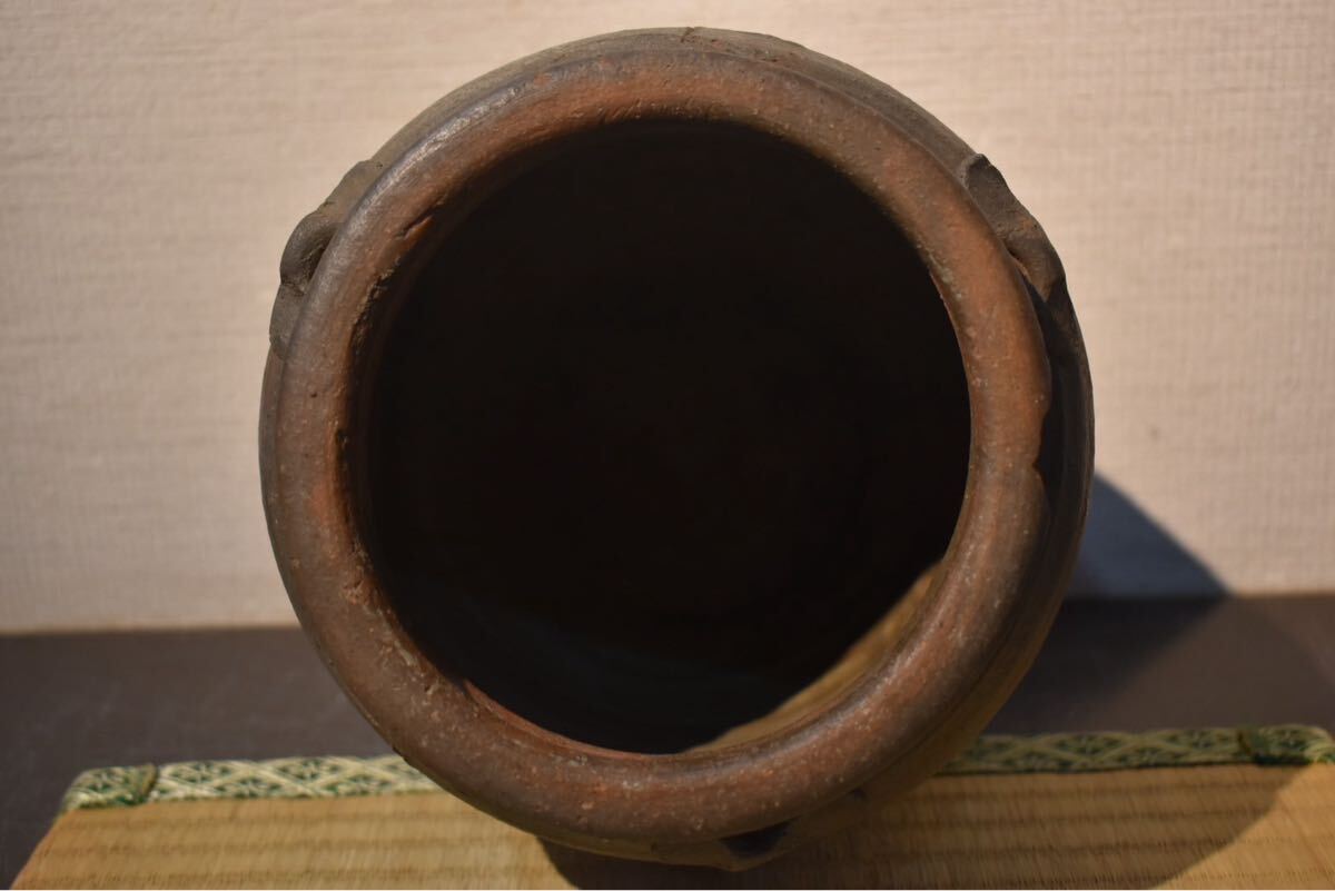 GE】M543【コレクター所蔵品】時代 古備前三耳壺/日本美術 GE】M543【コレクター所蔵品】時代 古備前三耳壺/日本美術