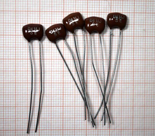 双信 SOSHIN ディップマイカ コンデンサ 430 pF J/100V 5個_画像1