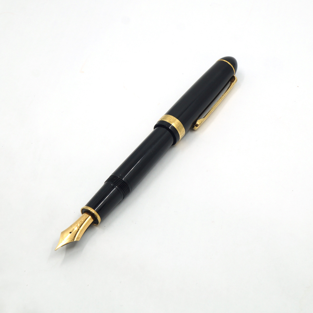 【栄】プラチナ 万年筆 #3776P 中字 ブラック 黒 ゴールド ペン先14K 585 文房具 文具 雑貨 その他 etc 本体品のみ_画像3
