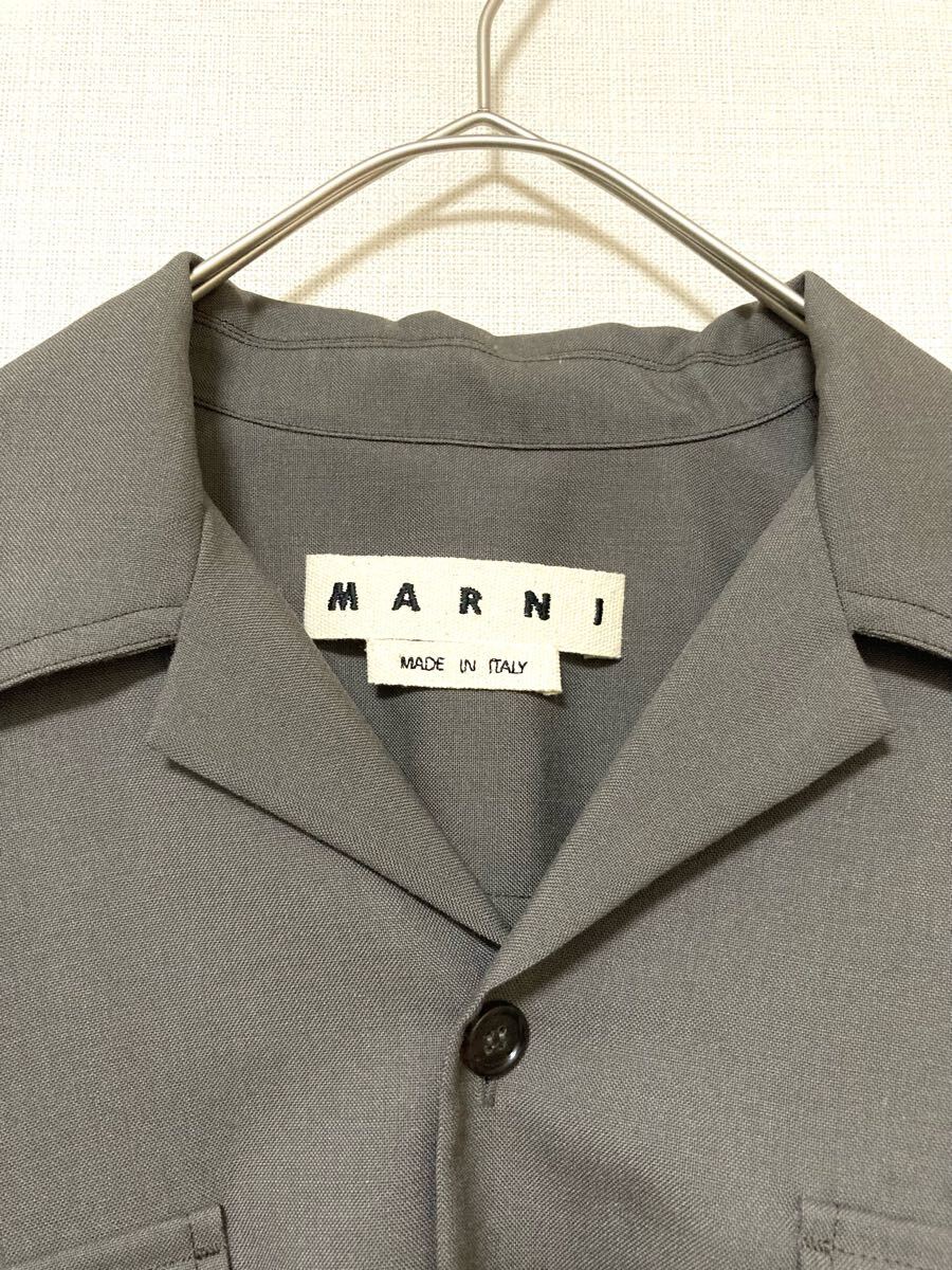 マルニ marni トロピカルウール 長袖シャツ ワイド オーバー マルニ marni トロピカルウール 長袖シャツ ワイド オーバー
