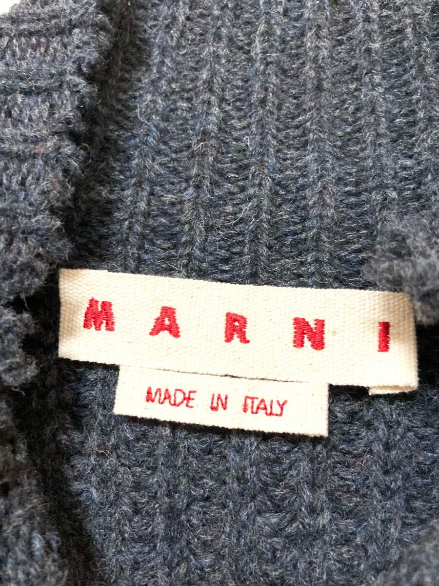 マルニ marni 24AW ハイネック ダメージ ウール ニット セーター マルニ marni 24AW ハイネック ダメージ ウール ニット セーター