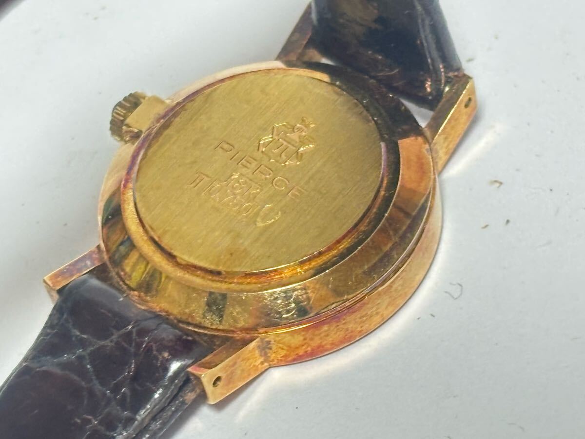 PIERCE ピアース 18K 0.750刻印 金無垢 手巻き 腕時計 PIERCE ピアース 18K 0.750刻印 金無垢 手巻き 腕時計