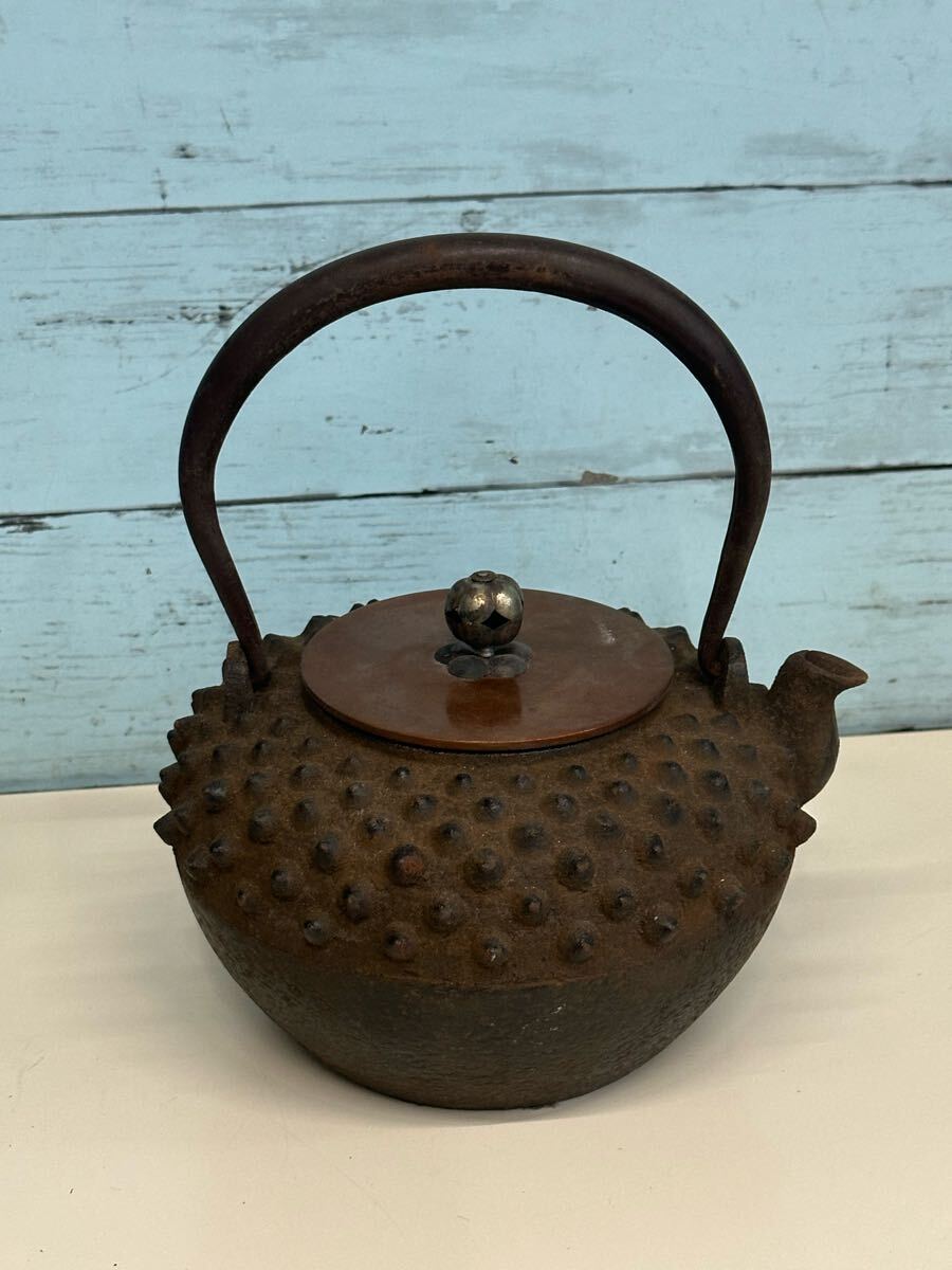 龍文堂造」鉄瓶 重さ約1.65kg サビ汚れあり 中古現状品(80s 龍文堂造」鉄瓶 重さ約1.65kg サビ汚れあり 中古現状品(80s