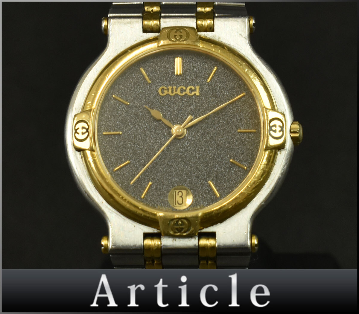 215538◇動作確認済 GUCCI グッチ 腕時計 クォーツ 3針デイト 215538◇動作確認済 GUCCI グッチ 腕時計 クォーツ 3針デイト